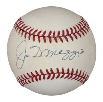 Joe DiMaggio Single Signed A.L. Baseball (PSA/DNA)